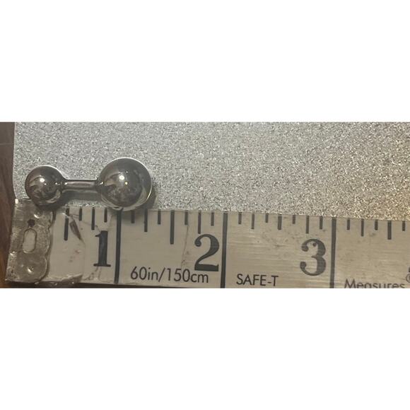 Harvey Avedon Rare Sterling Silver Barbell Cufflinks 6 grams - Picture 3 of 7